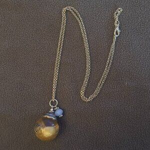 Homemade Necklace - Seashells in Resin Orb